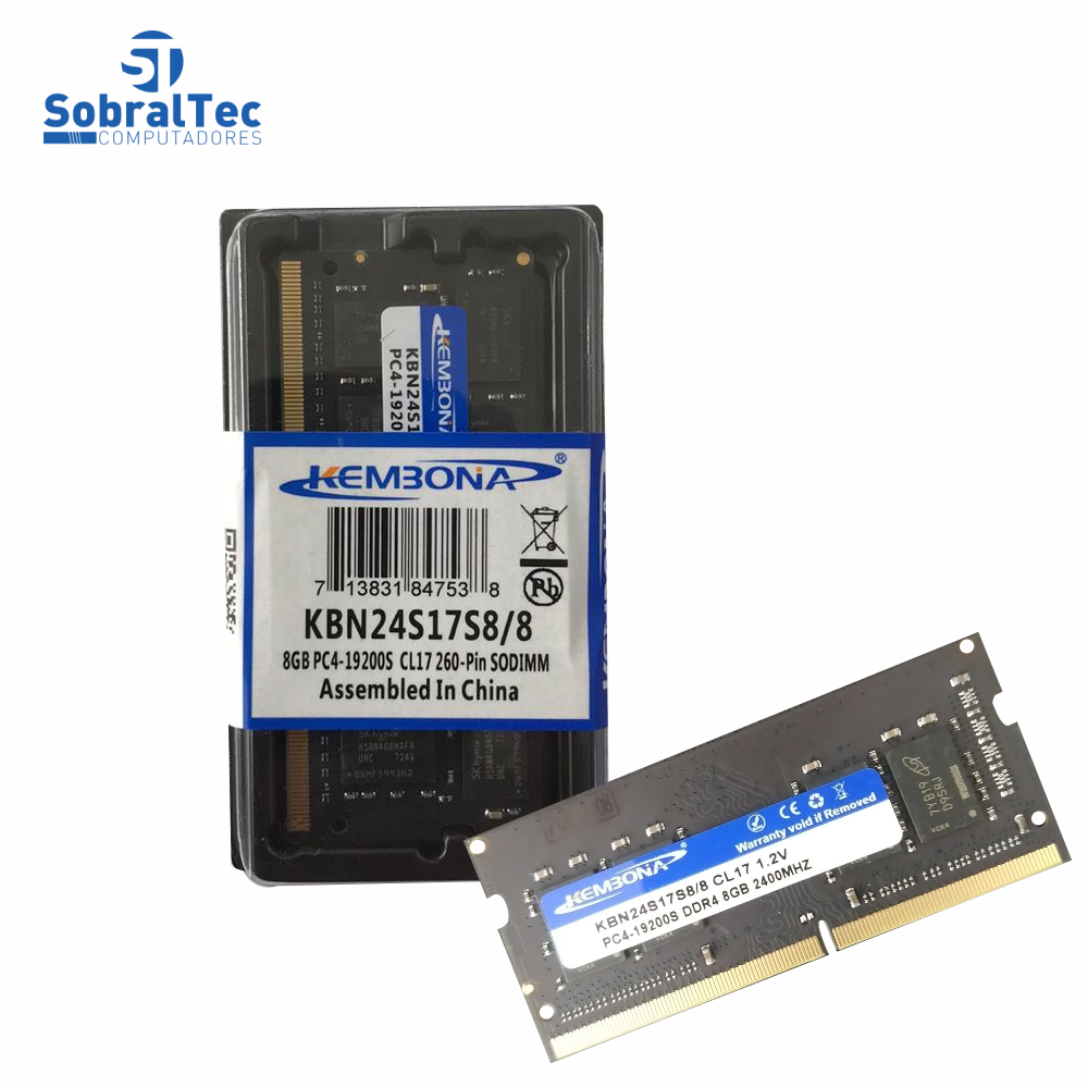 Memoria Ram Notebook Ddr4 Pc4 8Gb 2400Mhz Kembona KBN24S17S8/8